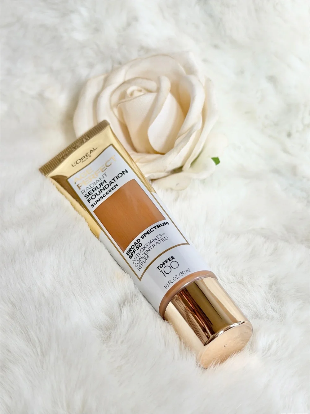 Age Perfect Radiant Serum Foundation  Sunscreen SPF 50 +antioxidants-Toffee 100